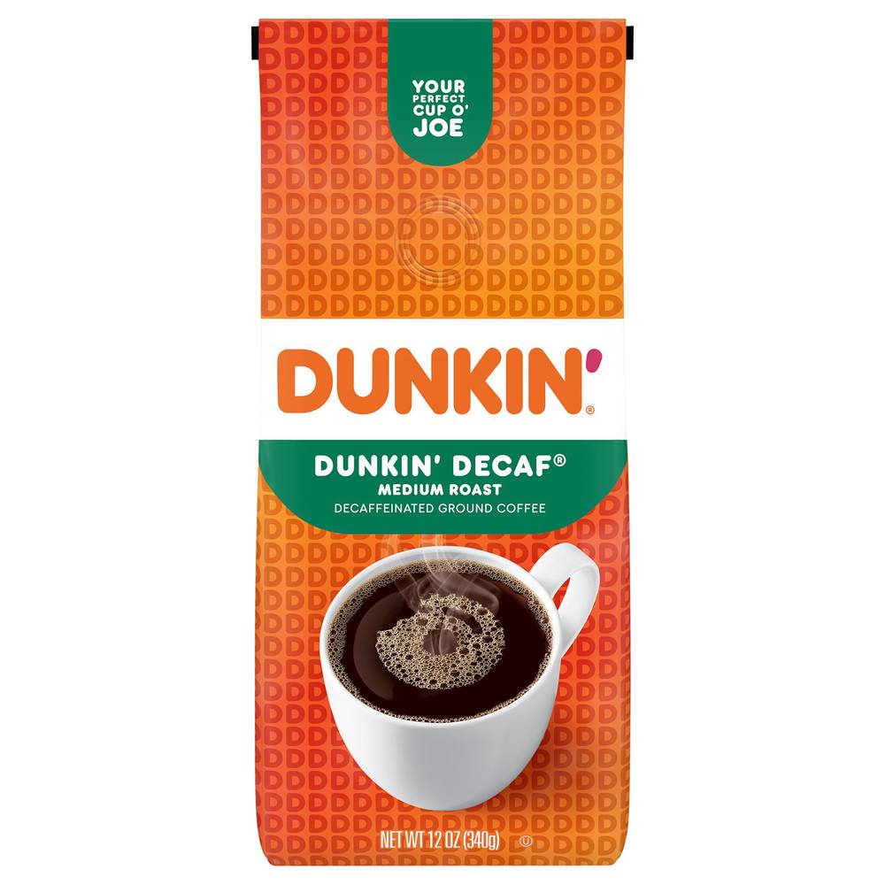 Dunkin' Medium Roast Decaf Ground Coffee (12 oz)