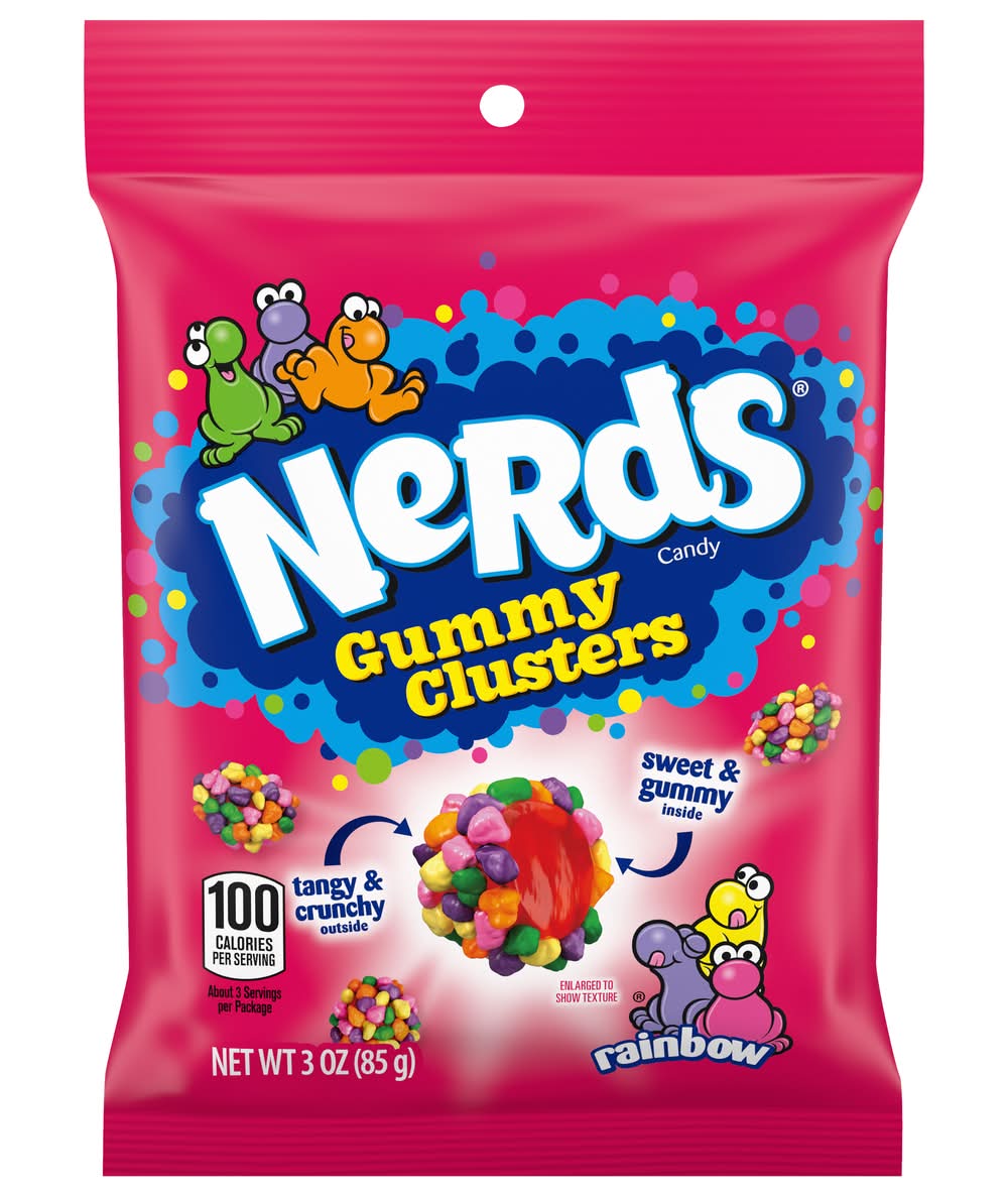 Nerds Gummy Clusters Candy, Rainbow (3 oz)