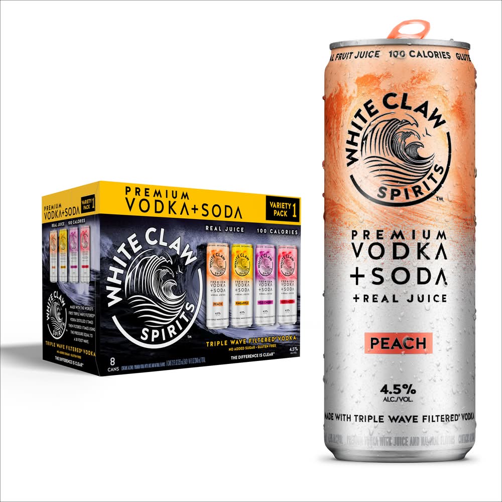 White Claw Triple Wave Filtered Premium Vodka + Soda + Real Juice
