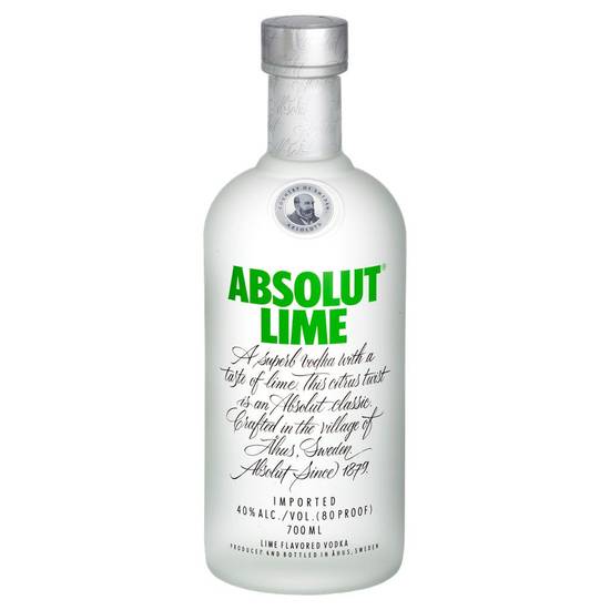 Vodka aromatisée citron vert Absolut 70cl