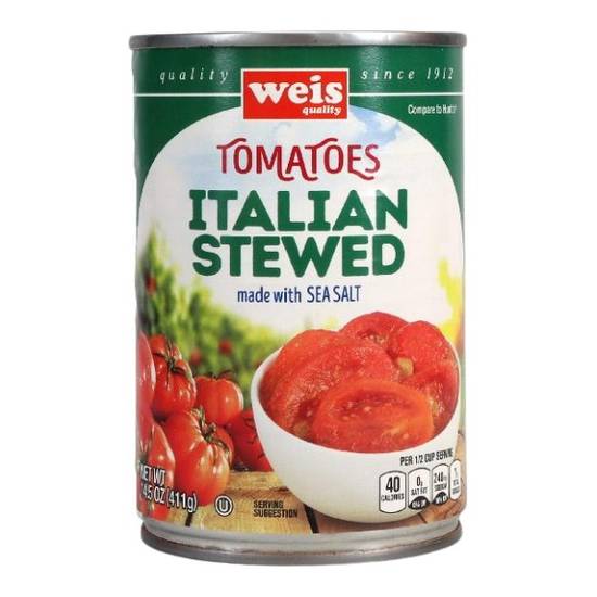 Weis Quality Italian Stewed Tomatoes with Sea Salt