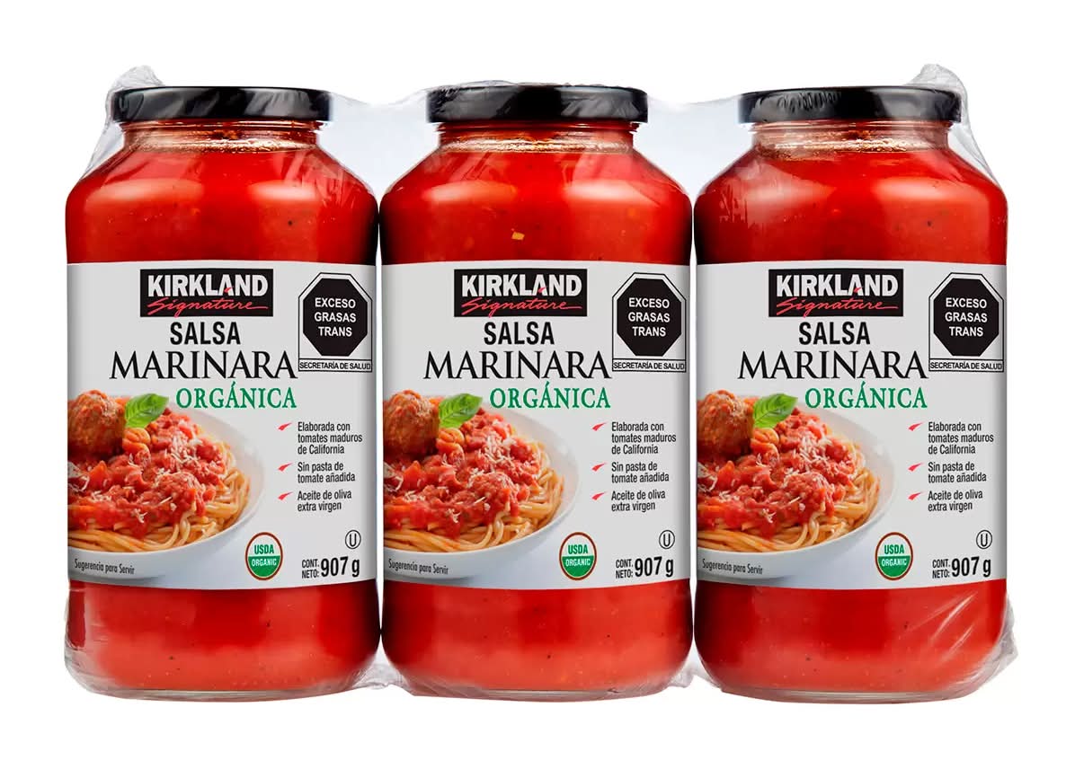 Kirkland Signature · Salsa marinara orgánica (3 x 907 g)