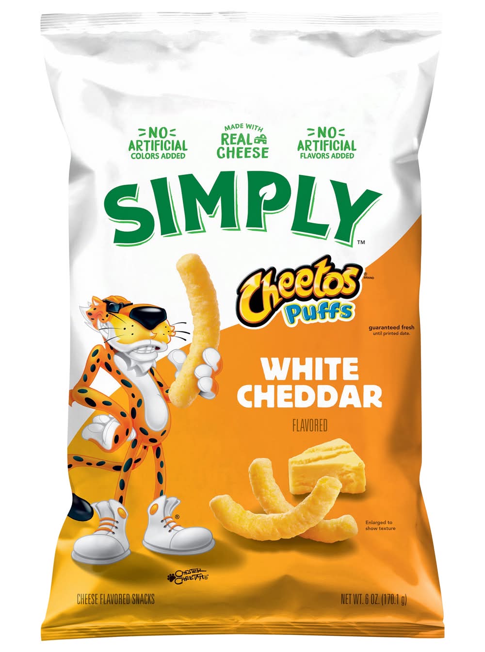 Simply Cheetos Puffs Cheese Flavored Snacks, White Cheddar (6 oz)