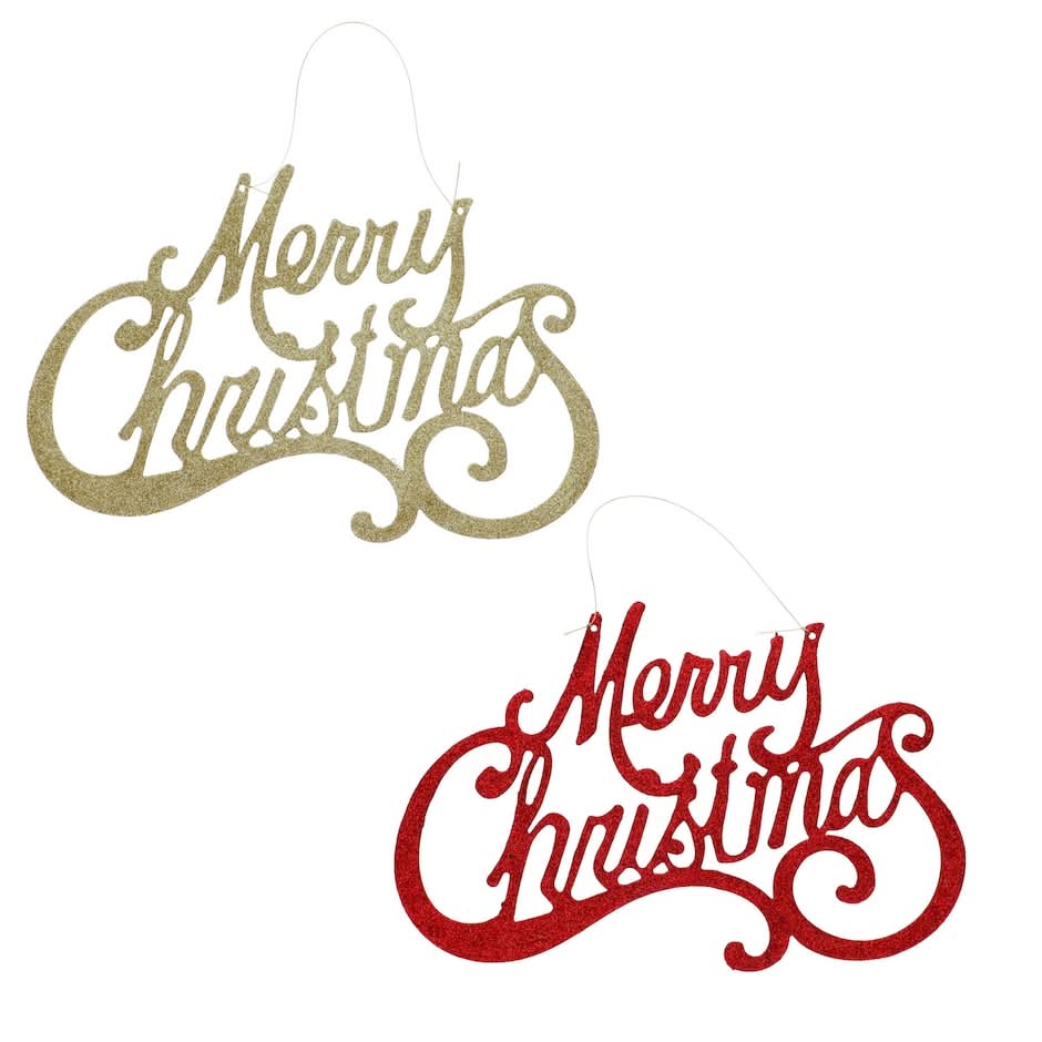 House Merry Christmas Signs (2 ct)