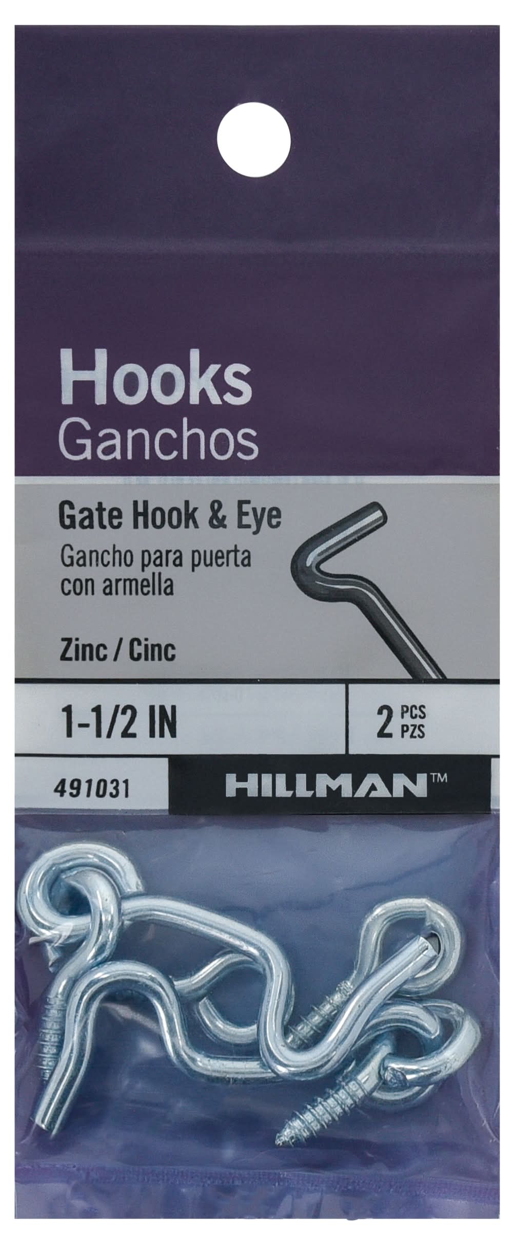 Hillman 2 -Pack 1-1/2-in Zinc Gate latch