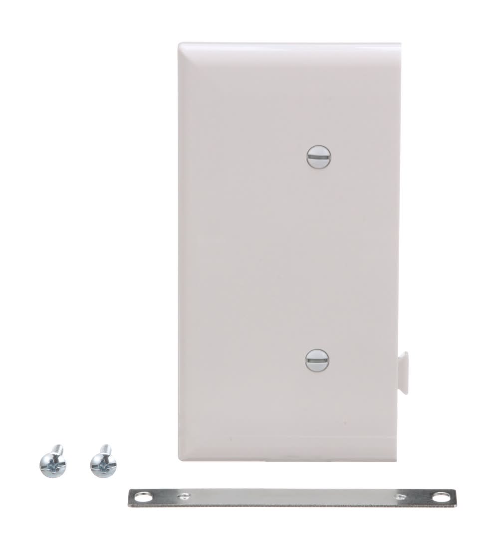 Eaton 1 -Gang Midsize Size White Polycarbonate Indoor Blank Wall Plate