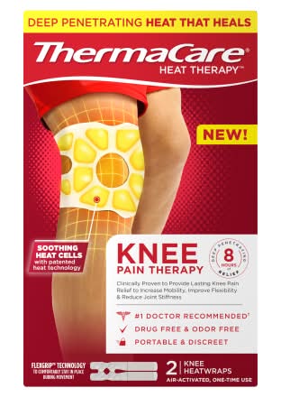 ThermaCare Knee Heat Wraps For Knee Pain Relief (2 ct)