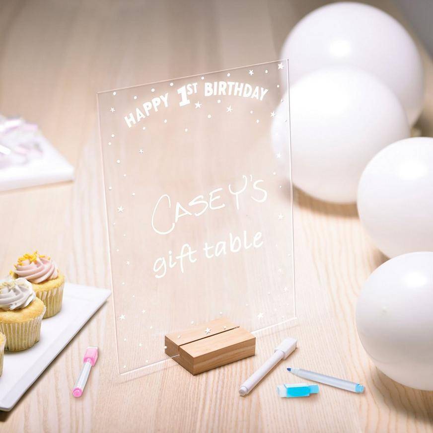 Customizable 1st Birthday Acrylic Sign, 11in