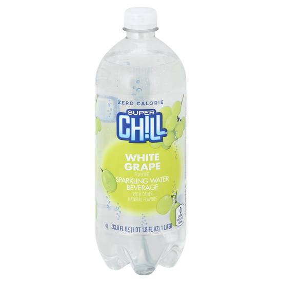 Super Chill Zero Calorie Sparkling Water (33.8 fl oz) (white grape)
