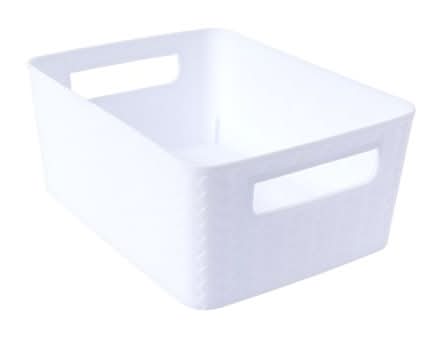 Medium Woven Storage Bin Medium White