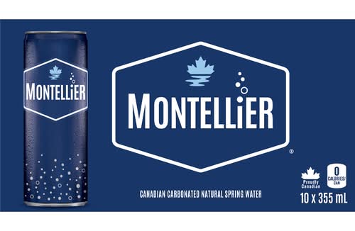 Montellier Carbonated Natural Spring Water (10 x 355 ml)