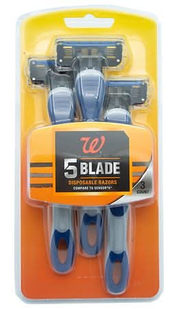 Walgreens 5 Blade Disposable Razors (3 ct)