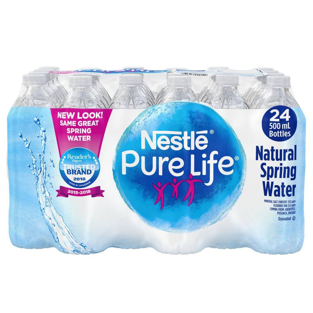 Nestlé Pure Life Natural Spring Water (24 x 500 ml)