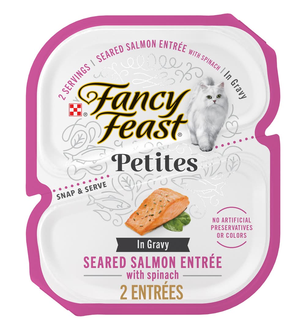 Purina Fancy Feast Petites Seared Salmon Entrée in Gravy Cat Food (2 x 1.4 oz)