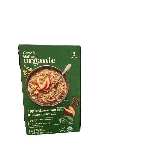 Good & Gather Organic Apple Cinnamon Instant Oatmeal Packets (1.41 oz)