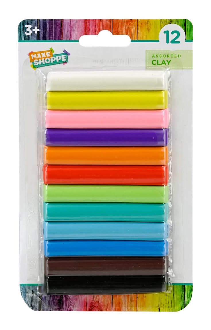 Make Shoppe Clay pack Age 3+, Assorted (12 ct)