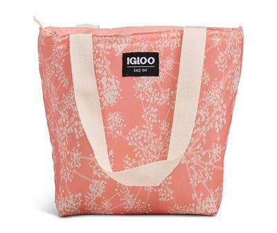 Apricot Floral 6-Can Mini Cooler Tote