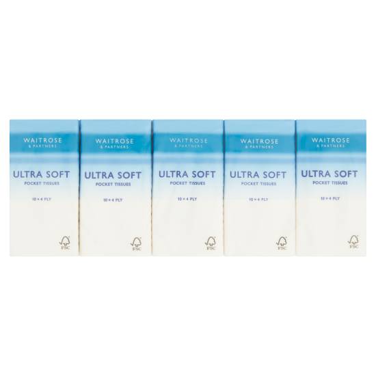 Waitrose & Partners Ultra Soft Pocket Tissues (10 pack)