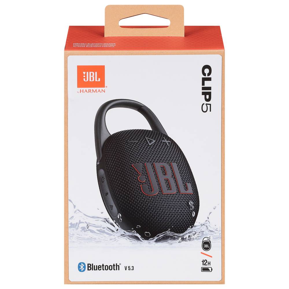 Jbl Clip 5 Waterproof Wireless Bluetooth Speaker (black)