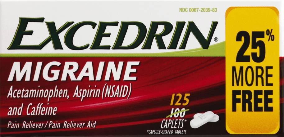 Excedrin Migraine Pain Reliever/Pain Reliever Aid - 100 count