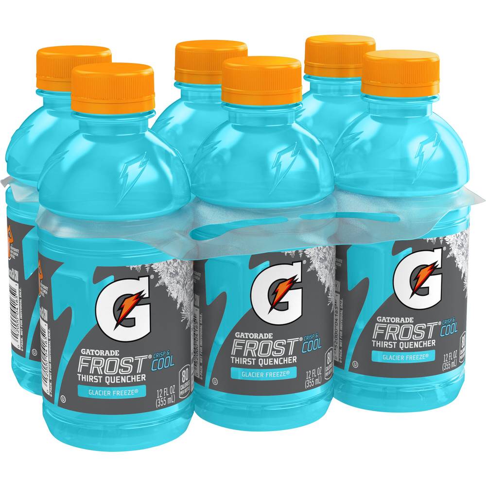 Gatorade Frost Crisp & Cool Thirst Quencher Sports Drink, Glacier Freeze (6 x 12 fl oz)