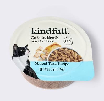Kindfull Minced Tuna Recipe Cuts in Broth Adult Wet Cat Food (3.2 oz)