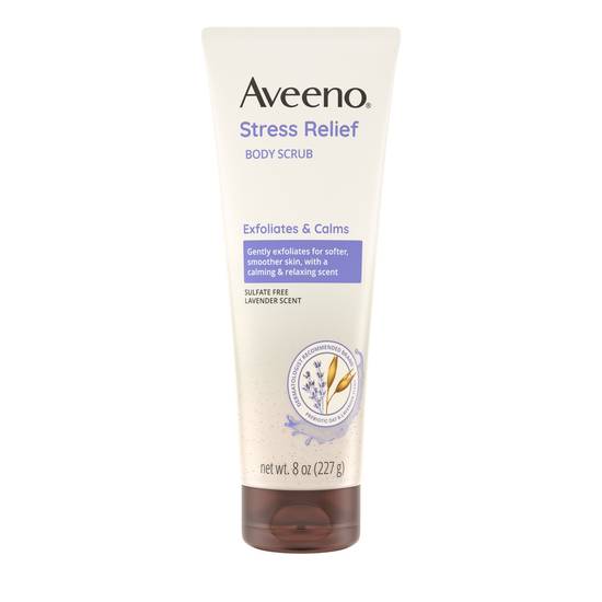 Aveeno Stress Relief Exfoliating Body Scrub - Lavender Scent, 8 fl oz
