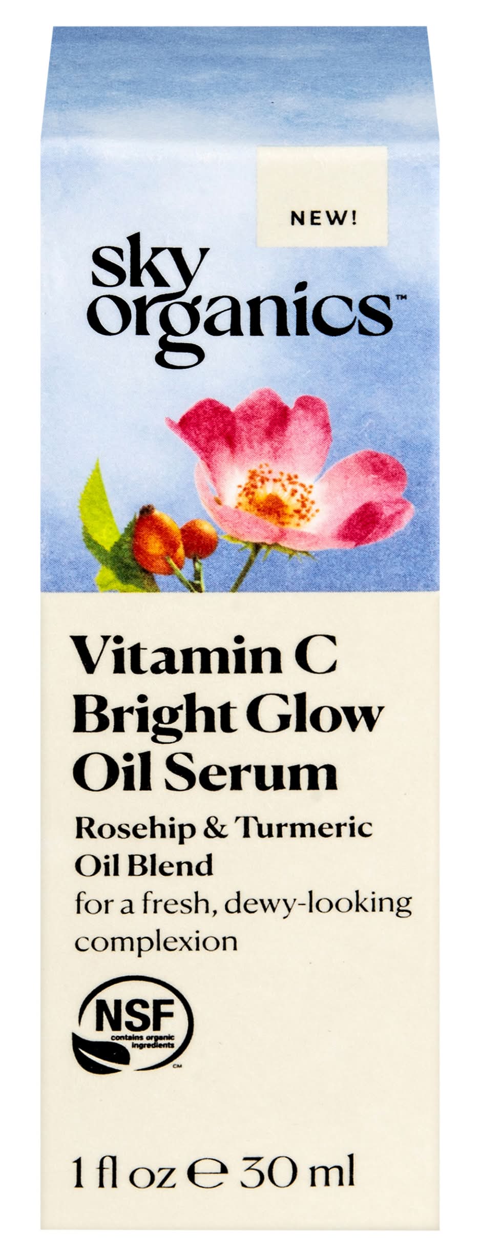 Sky Organics Vitamin C Bright Glow Rosehip and Turmeric Oil Serum (1 fl oz)