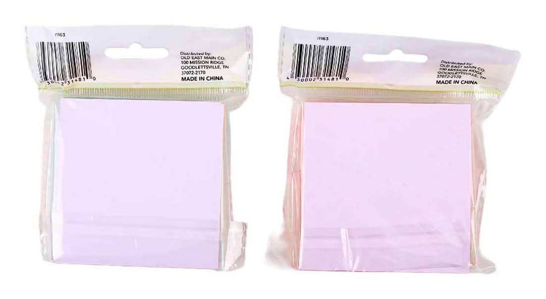 Officehub Neon Sticky Note Cube 210 Ct 2 Assorted Colors