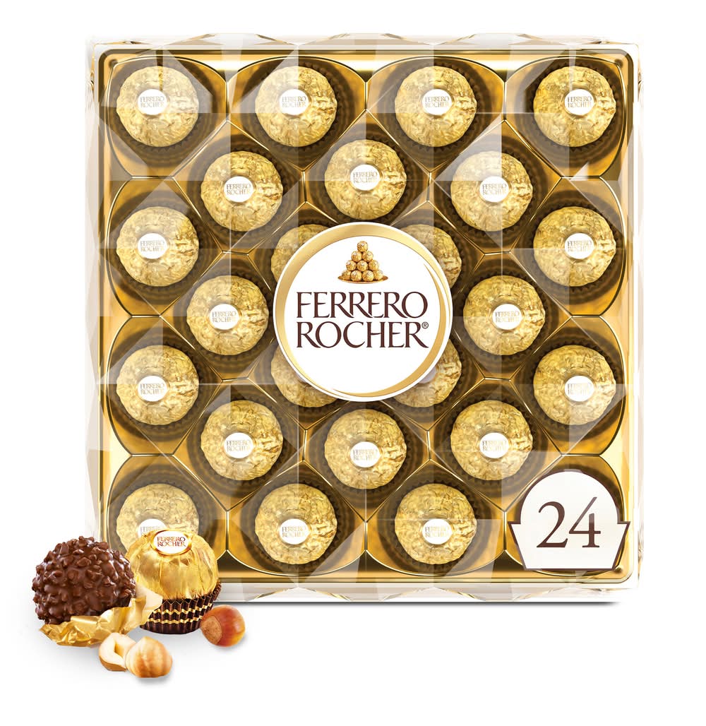 Ferrero Rocher Premium Fine Milk Chocolates, Hazelnut (10.6 oz, 24 ct)