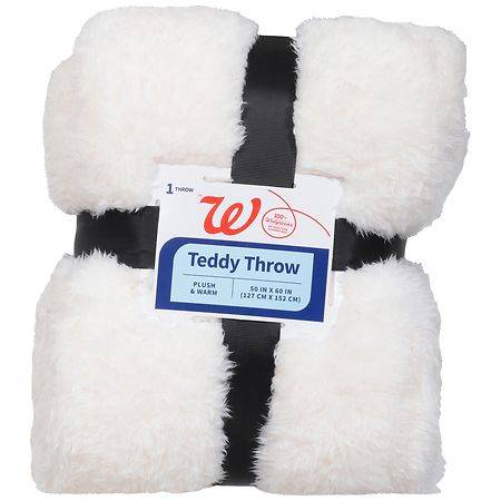 Walgreens Teddy Throw Plush & Warm