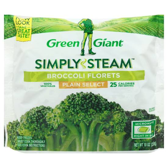 Green Giant Simply Steam Broccoli Florets Plain Select Frozen Vegetables