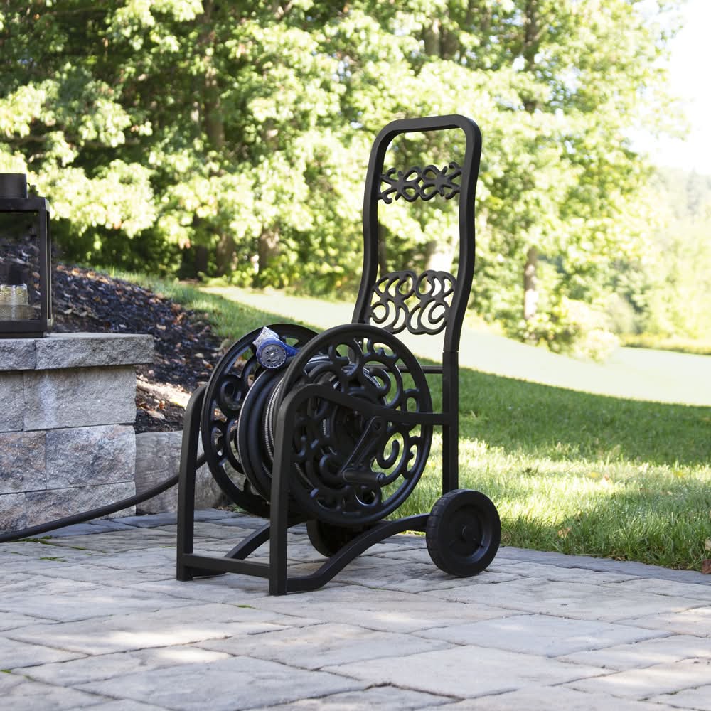 Style Selections Steel Cart Hose Reel - Thumbnail 5