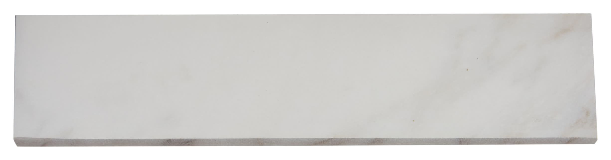 allen + roth Arabescato Gold 3-in x 12-in Glazed Porcelain Bullnose Tile