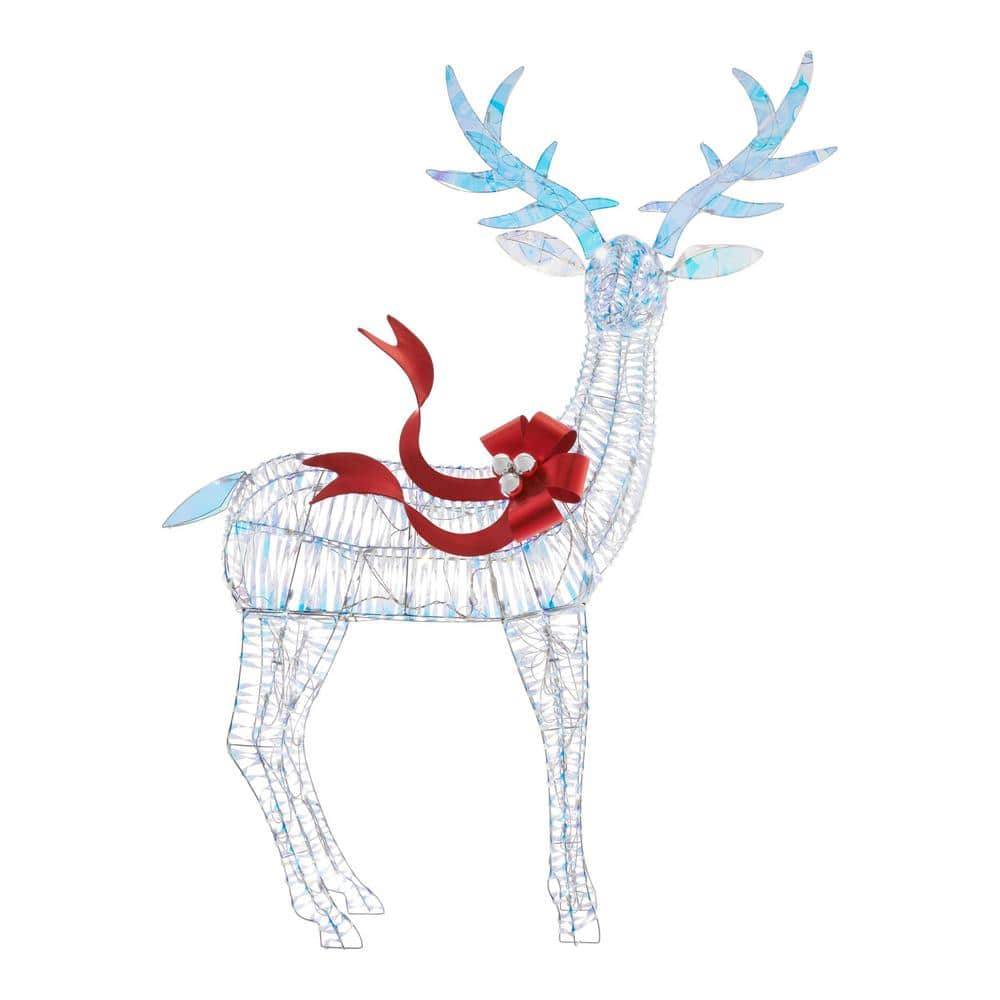 Home Accents Holiday 6 Ft. Iridescent Twist Led Iridescent Buck Holiday Yard Decoration