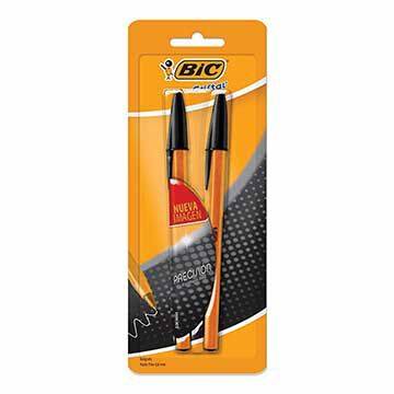 Bic bolígrafo cristal precisión negro (bolsa 2 piezas)