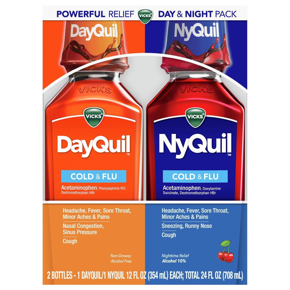 Vicks Dayquil Nyquil Cold & Flu Relief (2 ct)