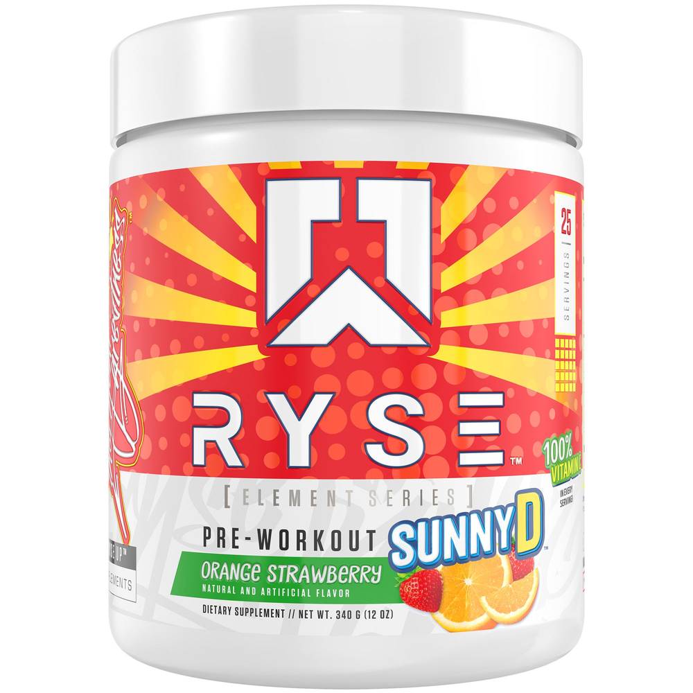 Ryse Pre-Workout - Sunny D Orange Strawberry(12 Ounces Powder)