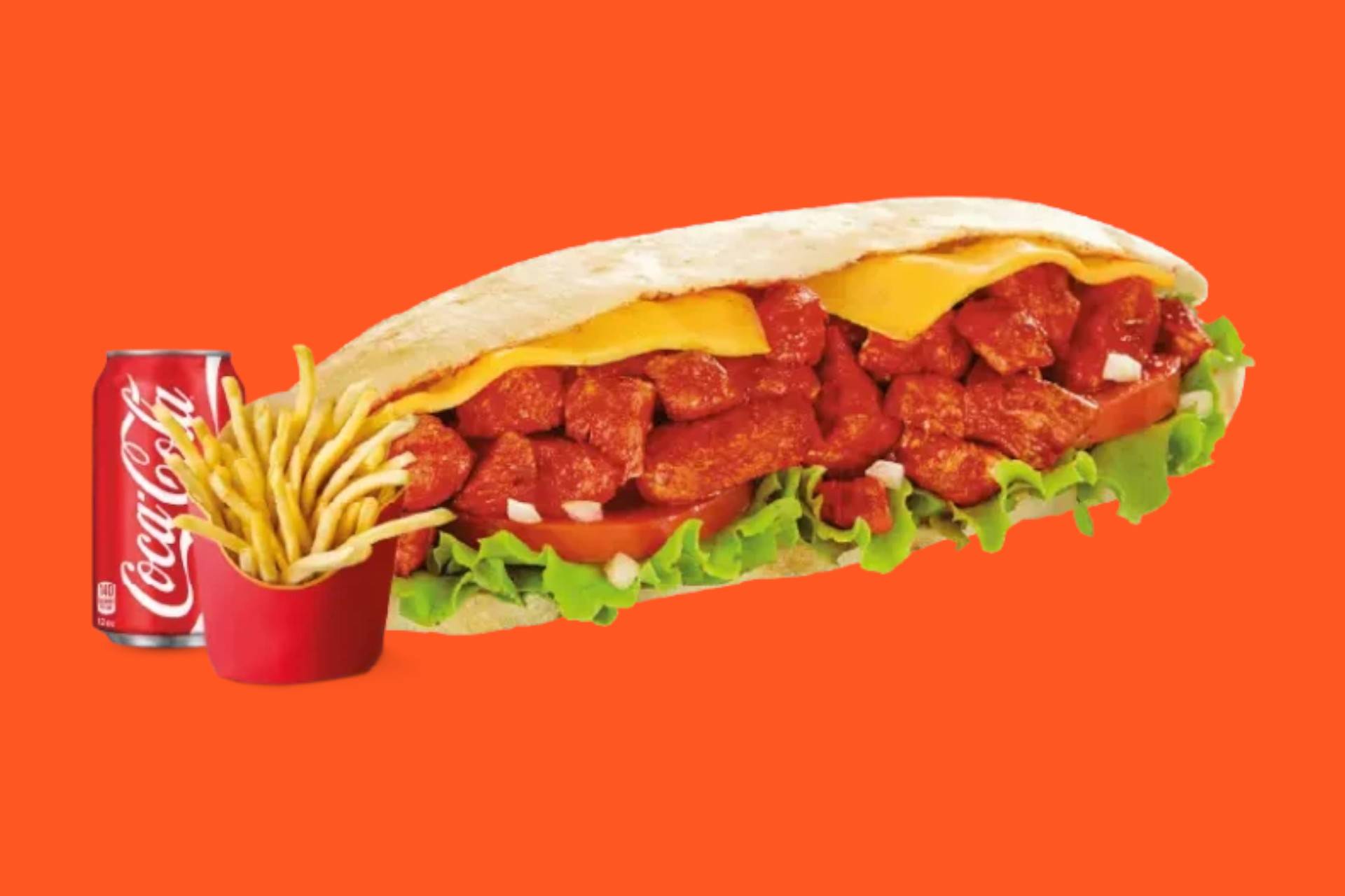 Sandwich Chicken Tandoori🥙🍟🥤