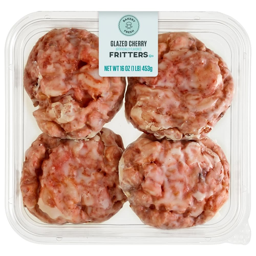 Bakery Fresh Glazed Cherry Fritters