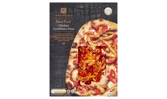 Co-op Irresistible Wood Fired Chicken Arrabbiata Pizza 510g