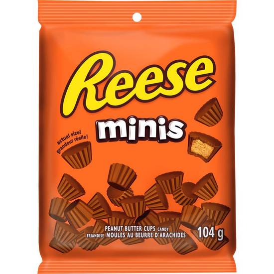 Reese's friandises moules au beurre d’arachides minis - minis peanut butter cups candy (104 g)