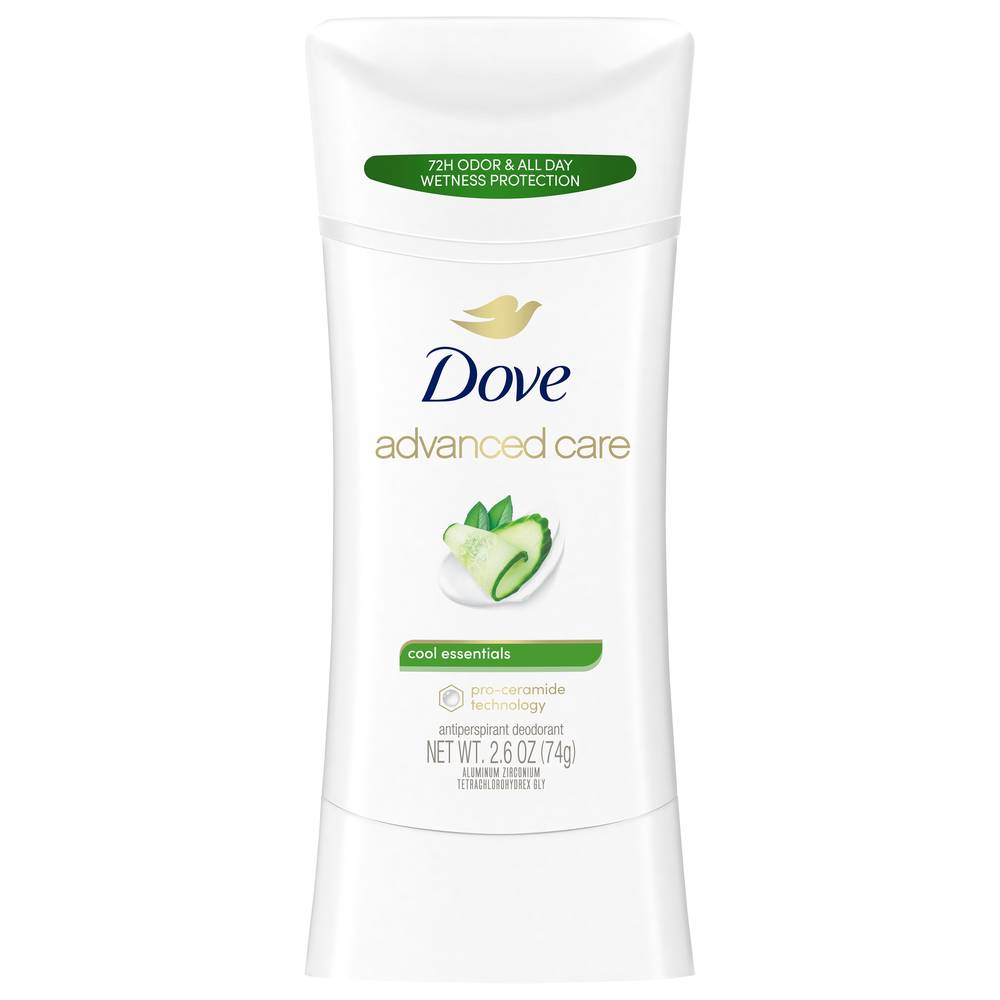 Dove Advanced Care Cool Essentials Deodorant, Cucumber-Green Tea (2.6 oz)