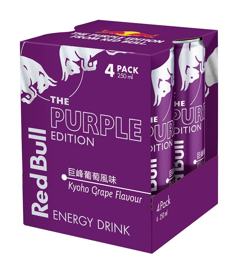 紅牛巨峰葡萄風味能量飲料 4P <250ml毫升 x 1 x 1Set組>