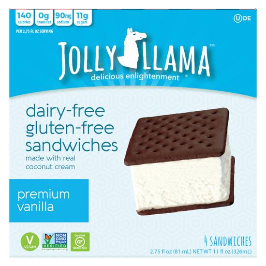 Jolly Llama Vanilla Sandwich 4ct