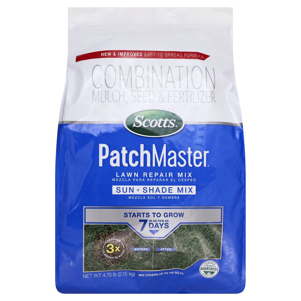 Scotts Patchmaster Lawn Repair Mix Makes Sun + Shade Mix