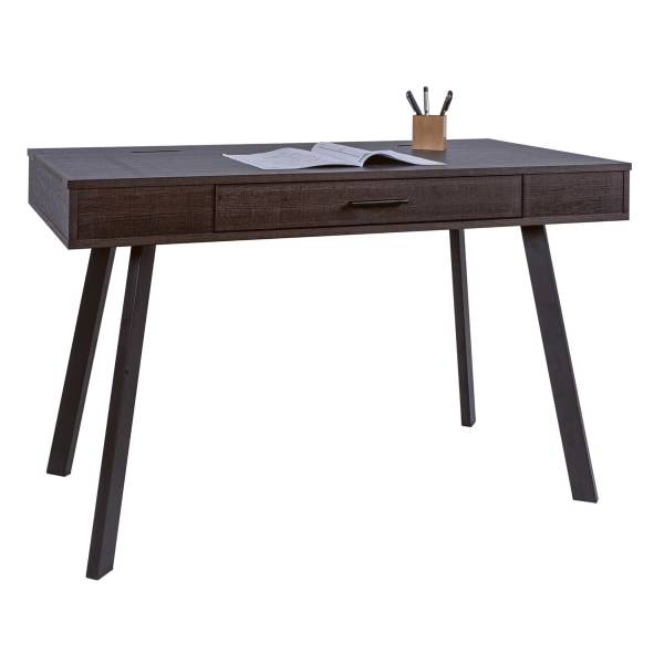 Realspace 48"w Lancott Computer Desk Dark Brown