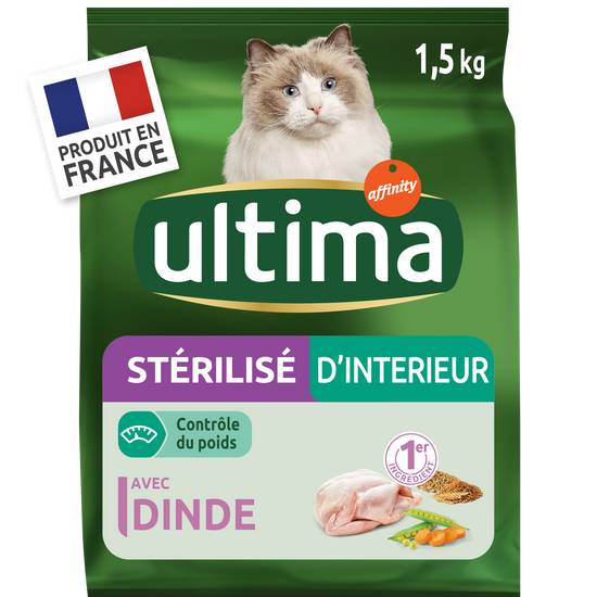 Ultima - Croquettes chat stérilisé d'intérieur