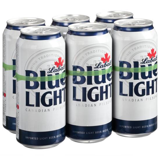 Labatt Blue Light Canadian Pilsner Beer Cans (6 ct, 16 fl oz)