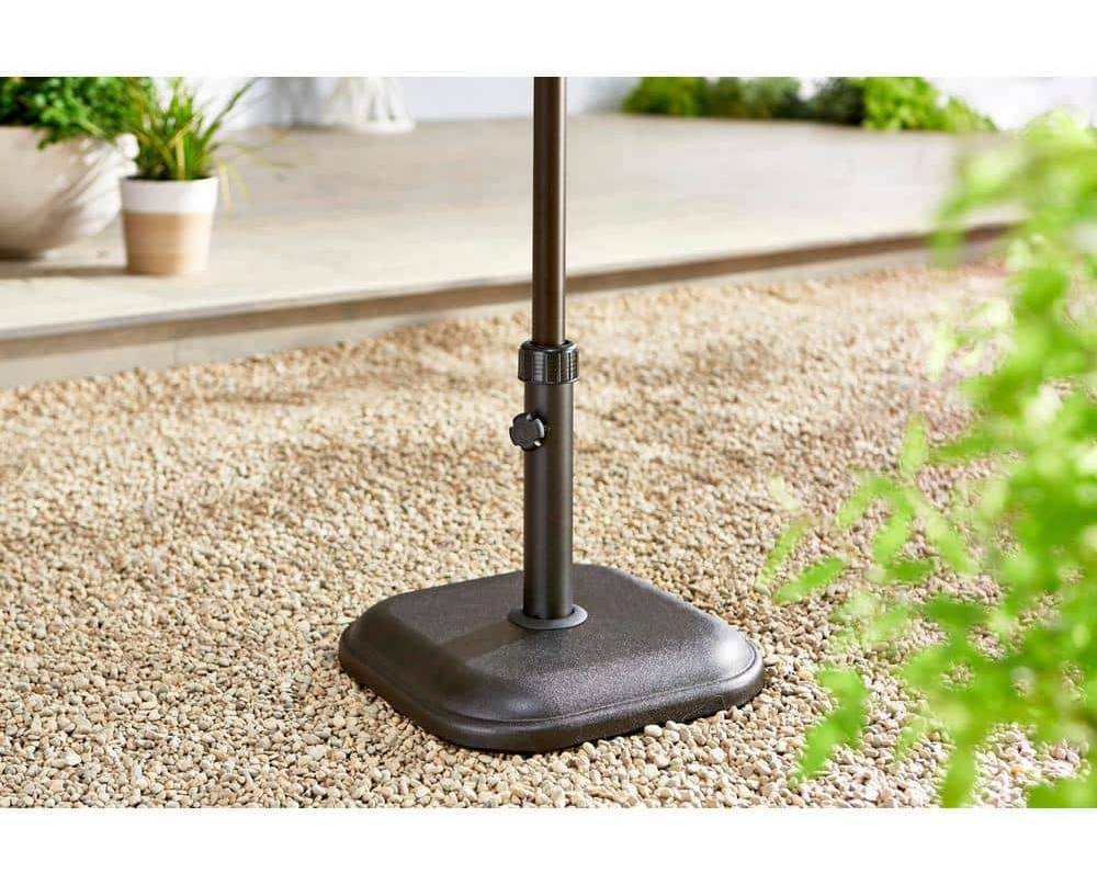 Stylewell Concrete and Resin Patio Umbrella Base 26 Lbs, Black
